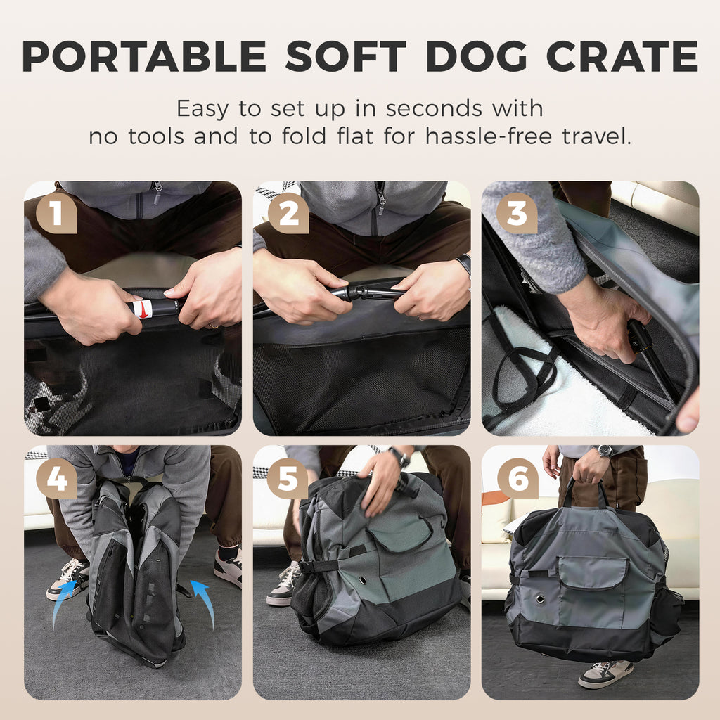 Petsee Soft Collapsible Dog Crate