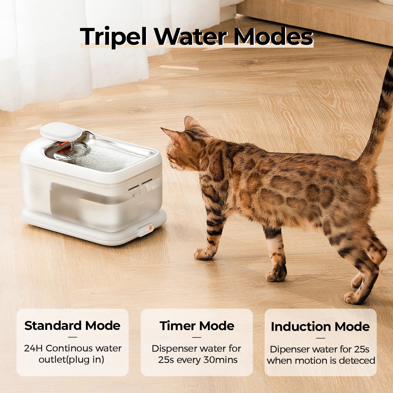 PETSEE Automatic Cat Water Fountain S7-Air